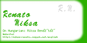 renato miksa business card